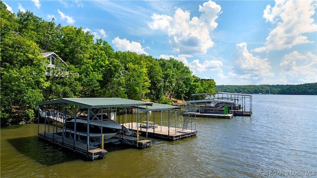 541 Elbow Cay Dr, Osage Beach, MO 65065 - dock with a water view and boat lift
