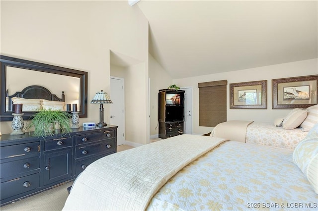 541 Elbow Cay Dr, Osage Beach, MO 65065 - bedroom featuring light colored carpet and high vaulted ceiling
