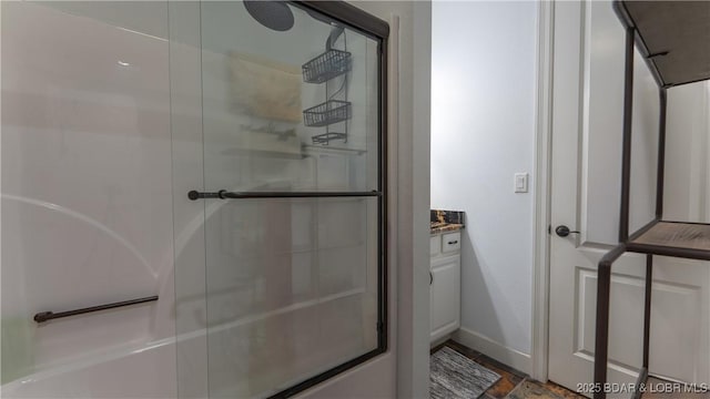 1453 Grand View Dr, Porto Cima, MO 65079 - full bath featuring a shower with shower door and vanity