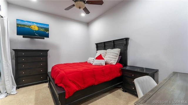 1453 Grand View Dr, Porto Cima, MO 65079 - bedroom with carpet floors, recessed lighting, and ceiling fan