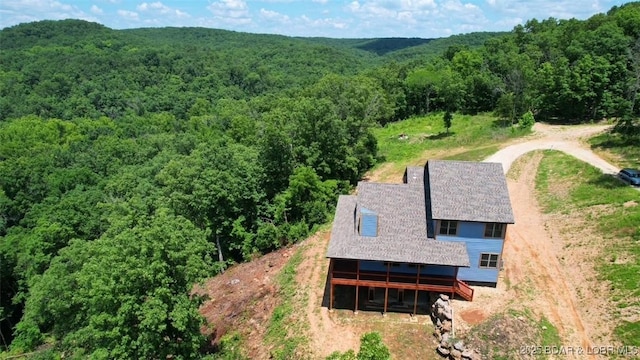 1378 Full Gallop Ln, Roach, MO 65787 - view from above of property with a heavily wooded area