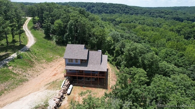 1378 Full Gallop Ln, Roach, MO 65787 - aerial view of property and surrounding area featuring a forest