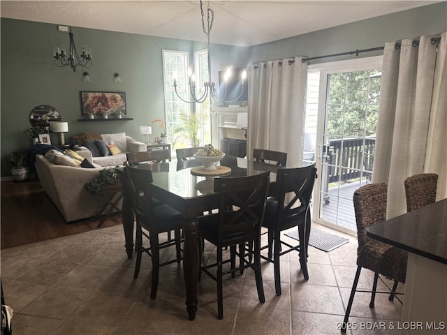 1720 Lakeview Dr, Chillicothe, MO 64601 - dining space featuring a chandelier and tile patterned floors