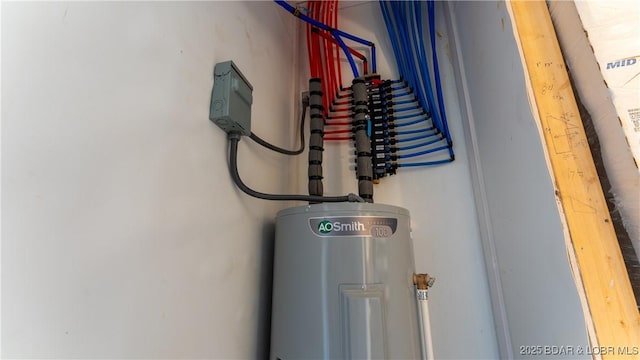 25 Sam Dr, Kaiser, MO 65047 - utility room featuring electric water heater