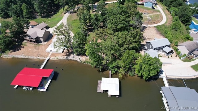 742 Pappys Pt, Sunrise Beach, MO 65079 - aerial view of property and surrounding area featuring a nearby body of water