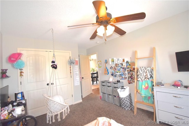 1207 SW 9th St, Oak Grove, MO 64075 - bedroom featuring a closet, carpet flooring, and ceiling fan
