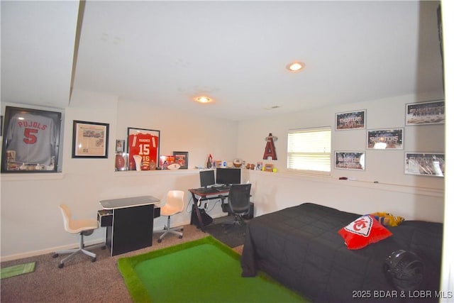 1207 SW 9th St, Oak Grove, MO 64075 - carpeted bedroom with baseboards and recessed lighting