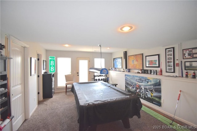 1207 SW 9th St, Oak Grove, MO 64075 - game room with billiards table, carpet flooring, and recessed lighting