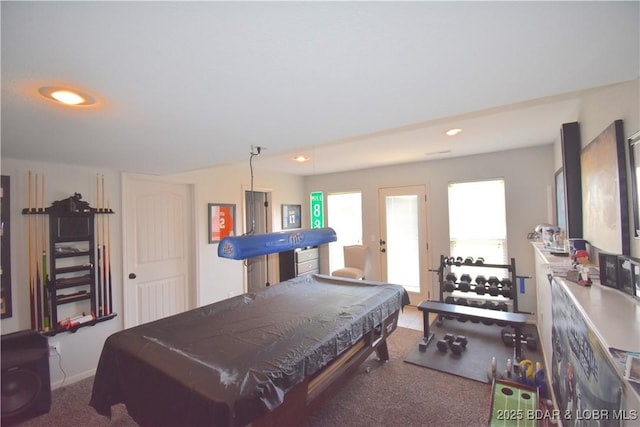 1207 SW 9th St, Oak Grove, MO 64075 - game room featuring carpet floors, billiards table, and recessed lighting