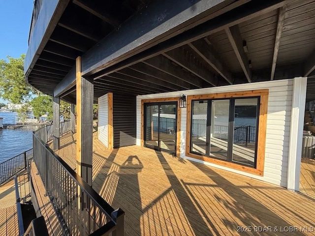 5185 Lois Ln, Osage Beach, MO 65065 - wooden terrace with a water view