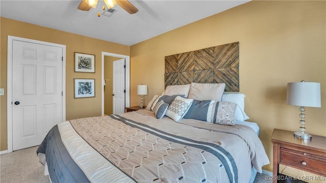 1481 Ledges Dr Unit B14, Osage Beach, MO 65065 - bedroom with baseboards and ceiling fan