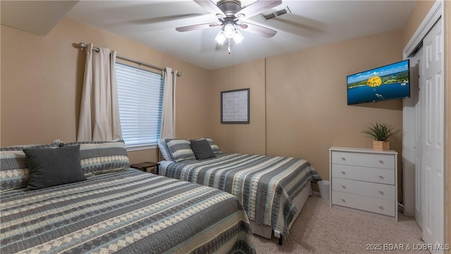 1481 Ledges Dr Unit B14, Osage Beach, MO 65065 - carpeted bedroom featuring a ceiling fan