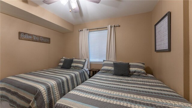 1481 Ledges Dr Unit B14, Osage Beach, MO 65065 - bedroom with ceiling fan