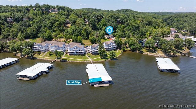 1126 Buckingham Dr, Camdenton, MO 65020 - bird's eye view of a heavily wooded area and a large body of water