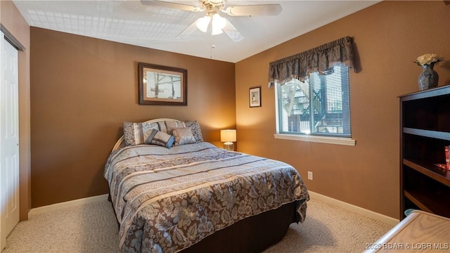 133 Cedar Glen Dr Unit 3B, Camdenton, MO 65020 - carpeted bedroom with baseboards and a ceiling fan