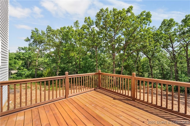 40 Walnut Ct, Eldon, MO 65026 - wooden deck featuring view of wooded area