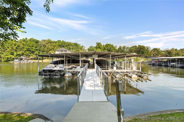 19 Catalpa Ct Unit 2C, Lake Ozark, MO 65049 - dock area featuring a water view and boat lift
