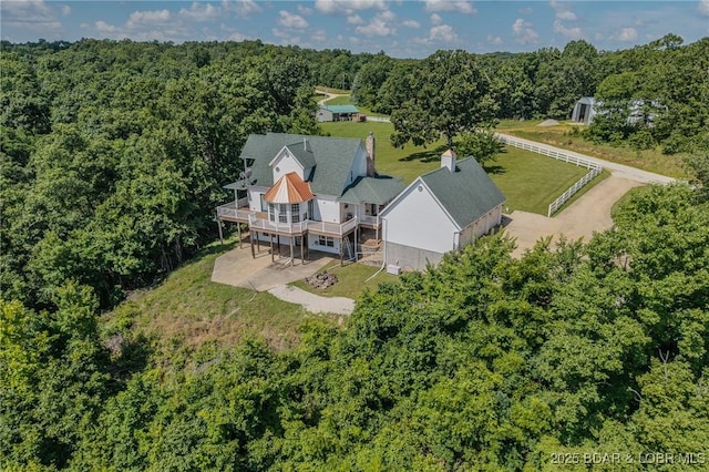 1480 Copperstone Rd, Camdenton, MO 65020 - view from above of property with a heavily wooded area