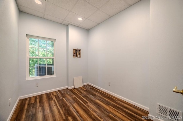 1480 Copperstone Rd, Camdenton, MO 65020 - unfurnished room featuring dark wood-style floors, a paneled ceiling, and recessed lighting