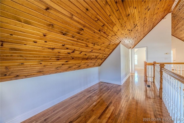 1480 Copperstone Rd, Camdenton, MO 65020 - bonus room featuring vaulted ceiling, hardwood / wood-style flooring, and wood ceiling