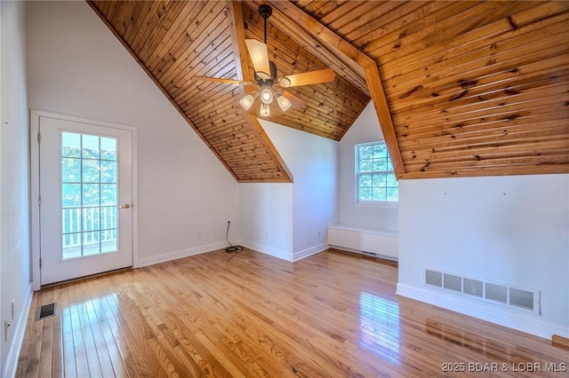 1480 Copperstone Rd, Camdenton, MO 65020 - additional living space with wood ceiling, hardwood / wood-style flooring, and ceiling fan