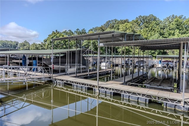 893 Winetavern Rd, Osage Beach, MO 65065 - dock featuring a water view and boat lift