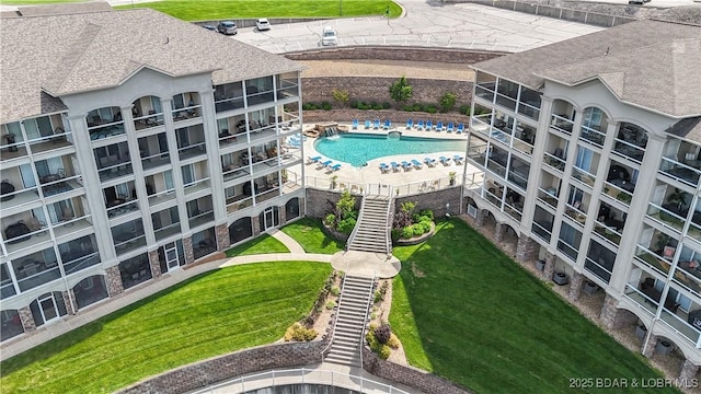 1230 Lands End Pkwy Unit 304, Osage Beach, MO 65065 - aerial view of a pool area