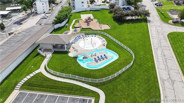 1230 Lands End Pkwy Unit 304, Osage Beach, MO 65065 - aerial view of a pool