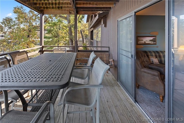 278 Lone Oak Pt Unit 18, Sunrise Beach, MO 65079 - deck featuring outdoor dining area