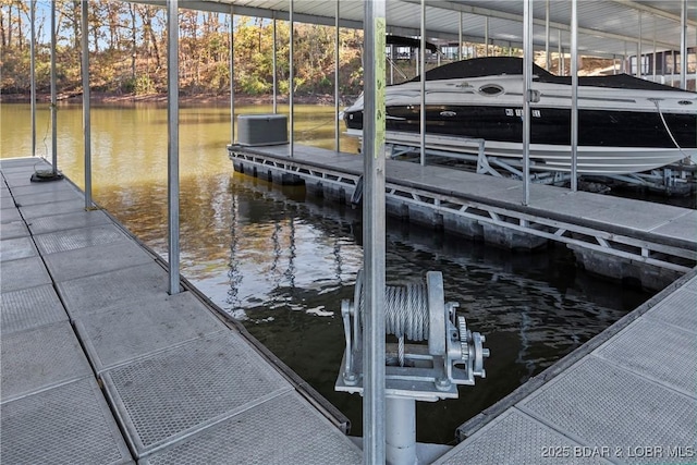 278 Lone Oak Pt Unit 18, Sunrise Beach, MO 65079 - dock with a water view and boat lift