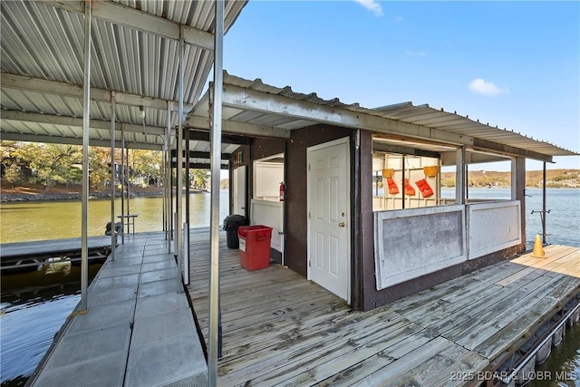 278 Lone Oak Pt Unit 18, Sunrise Beach, MO 65079 - dock area featuring a water view and boat lift