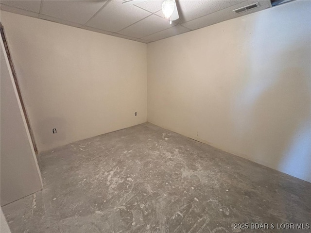 17362 Country Life Rd, Gravois Mills, MO 65037 - unfurnished room with unfinished concrete flooring and a paneled ceiling