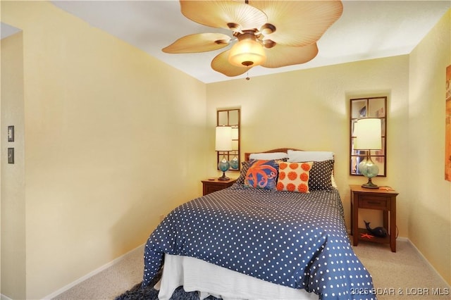 2500 Bay Point Ln Unit 444, Osage Beach, MO 65065 - carpeted bedroom with baseboards and ceiling fan