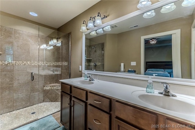 326 Bloomington Dr, Four Seasons, MO 65049 - ensuite bathroom featuring a stall shower and double vanity