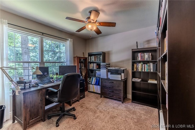 326 Bloomington Dr, Four Seasons, MO 65049 - office with carpet flooring and a ceiling fan