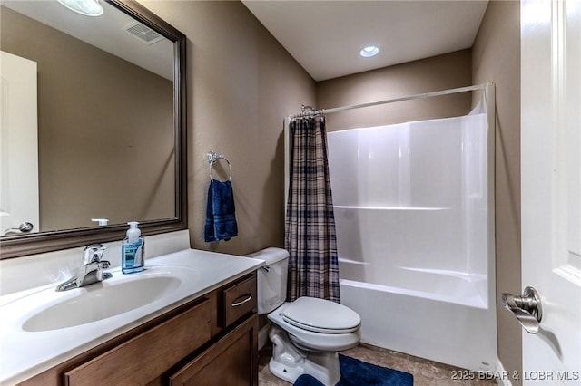 326 Bloomington Dr, Four Seasons, MO 65049 - bathroom with vanity and shower / bath combo with shower curtain