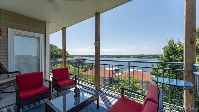 54 Palisades Lakeview Dr Unit 1B, Lake Ozark, MO 65049 - balcony featuring a water view