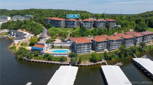 54 Palisades Lakeview Dr Unit 1B, Lake Ozark, MO 65049 - bird's eye view of a large body of water and apartment complex