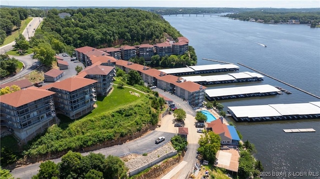 54 Palisades Lakeview Dr Unit 1B, Lake Ozark, MO 65049 - aerial view of a large body of water and apartment complex / building