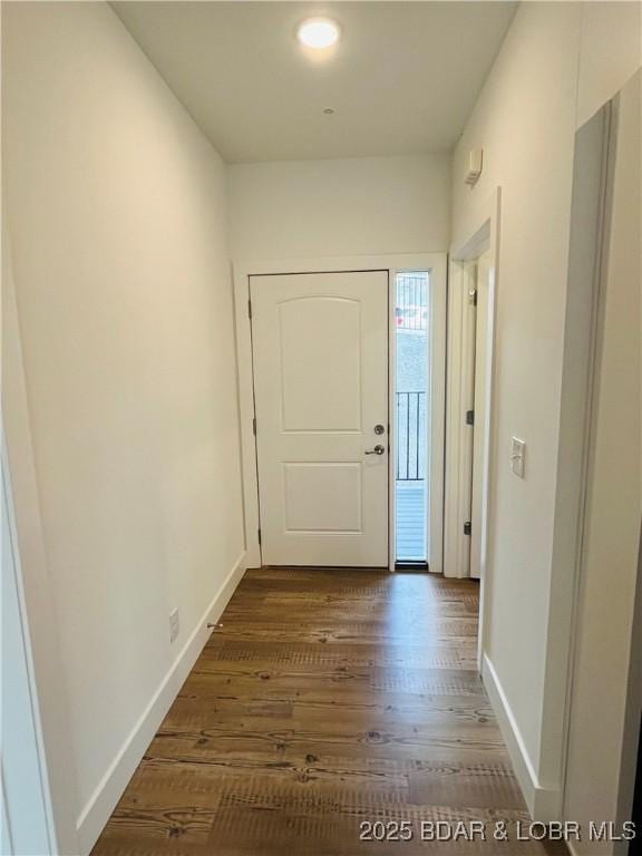 295 Highland Shores Dr Unit 5F, Lake Ozark, MO 65049 - entryway with dark wood finished floors and recessed lighting