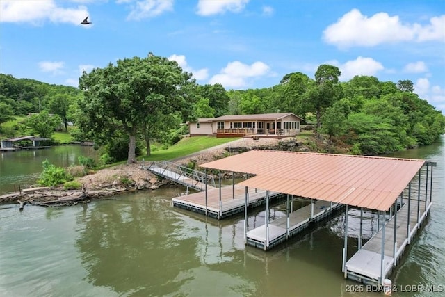 97 Random Rd, Edwards, MO 65326 - dock featuring a water view