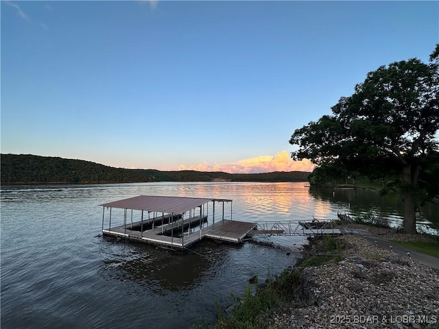 97 Random Rd, Edwards, MO 65326 - dock area featuring a water view