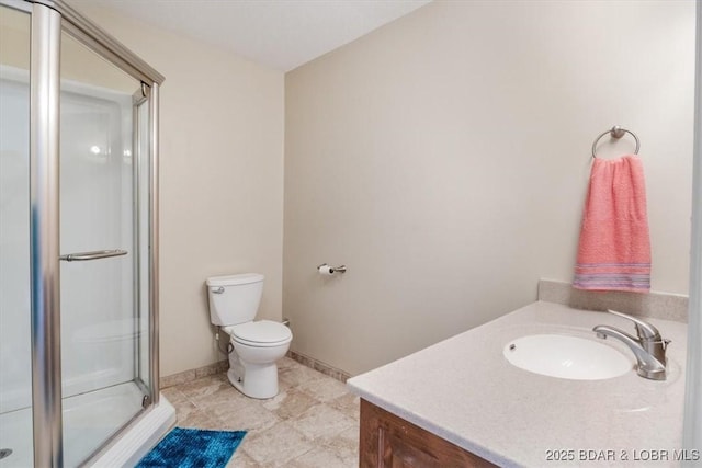 97 Random Rd, Edwards, MO 65326 - bathroom with vanity and a shower stall