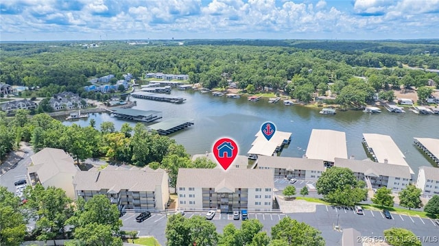 1481 Ledges Dr Unit C24, Osage Beach, MO 65065 - aerial view of a large body of water and a forest