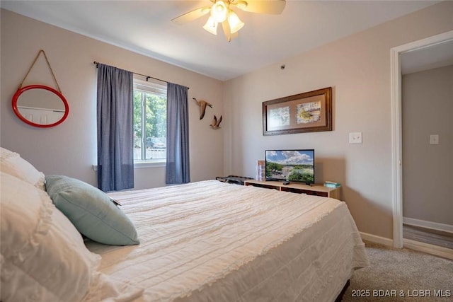 1481 Ledges Dr Unit C24, Osage Beach, MO 65065 - bedroom with light colored carpet and ceiling fan