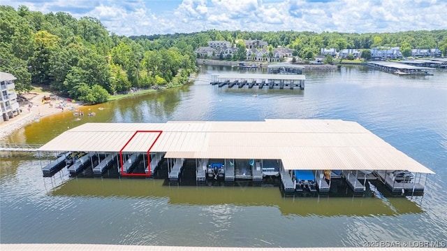 1481 Ledges Dr Unit C24, Osage Beach, MO 65065 - dock featuring a water view and boat lift
