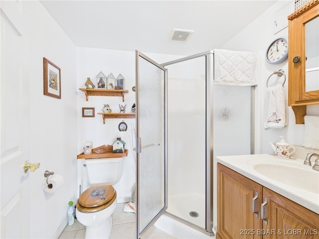 1620 Triple Cove Ln, Climax Springs, MO 65324 - full bath with a shower stall, vanity, and tile patterned flooring