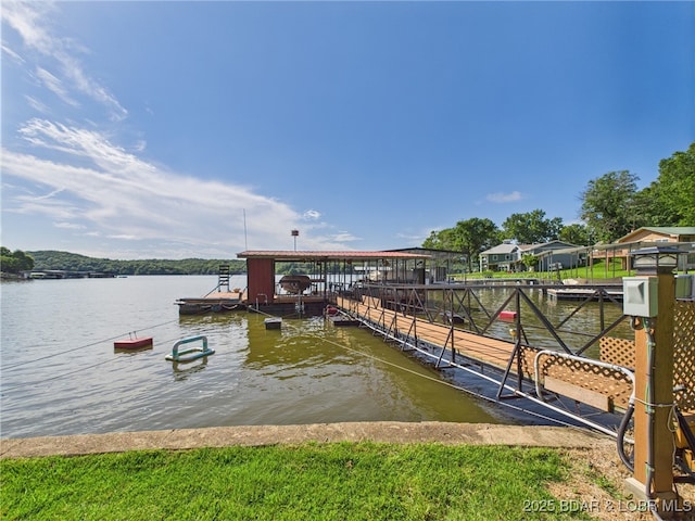 1620 Triple Cove Ln, Climax Springs, MO 65324 - dock area with a water view and boat lift