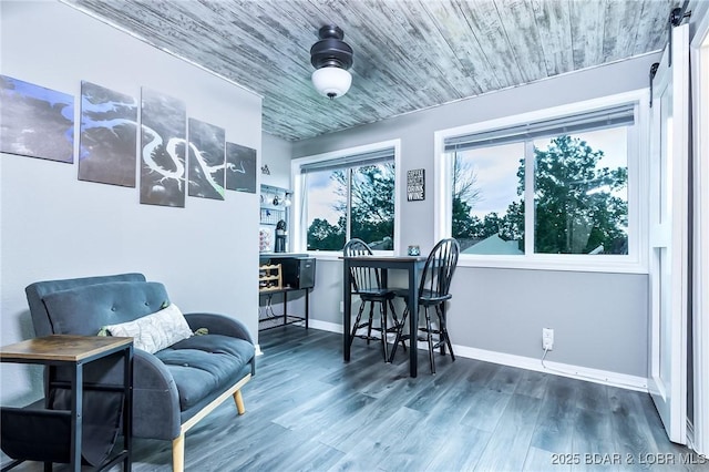 35 Casa Blanca Ct Unit 220-1A, Lake Ozark, MO 65049 - living area with plenty of natural light, wood finished floors, and wooden ceiling