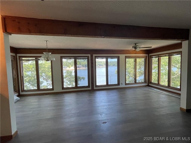 192 Ke Jo Point Rd, Gravois Mills, MO 65037 - unfurnished living room featuring ceiling fan and a textured ceiling